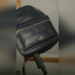 Black Coach Backpack (Mini Court)